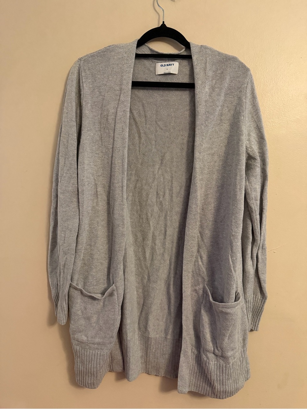Old Navy Gray Open-Front Pocket Cardigan